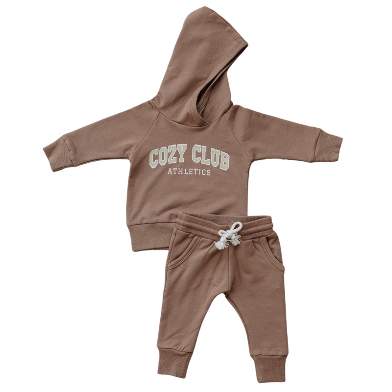 Cozy Club Hooded French Terry Set 0-3