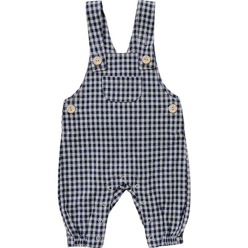 Gingham Linen Overalls 0-3