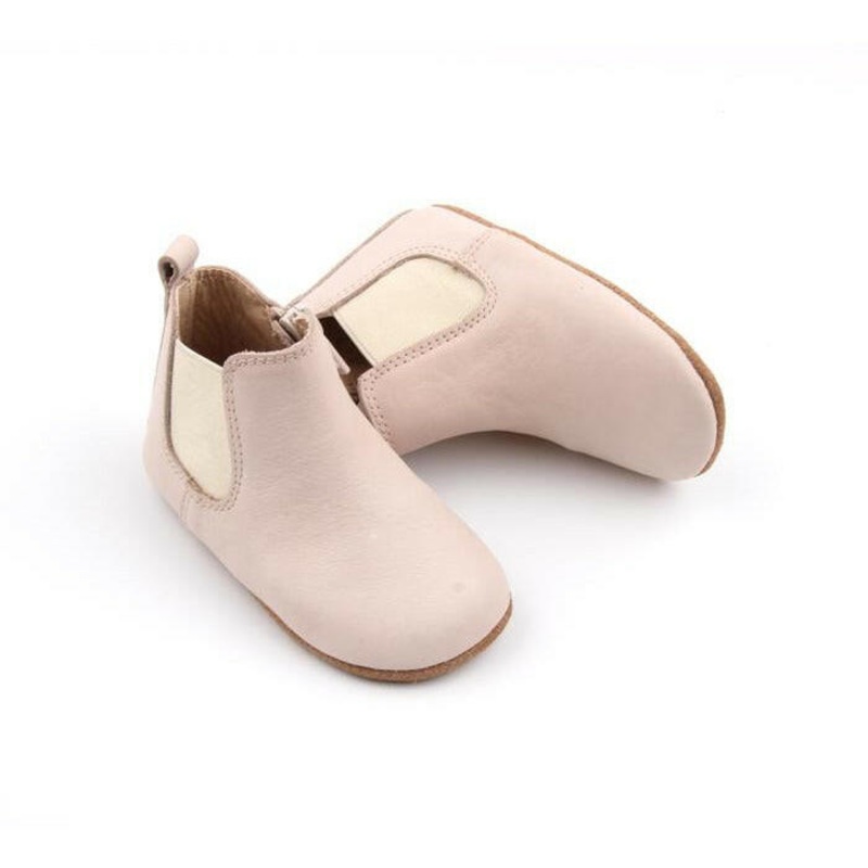 Waxed Leather Chelsea Boot | Color 'Vail Cream' | Soft Sole 2 (3 - 6 months)