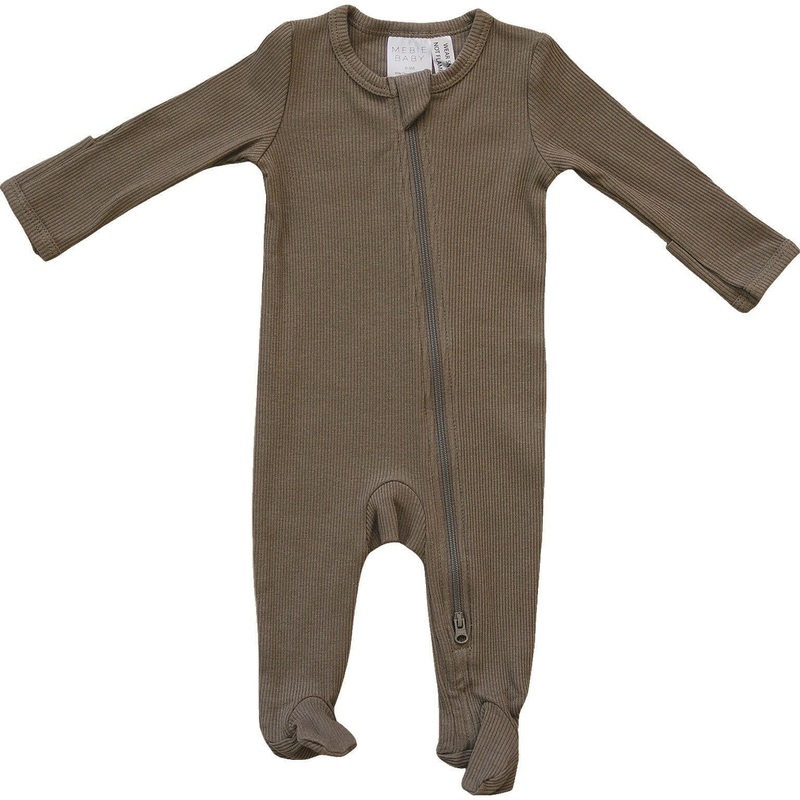 Cocoa Organic Cotton Ribbed Zipper NB