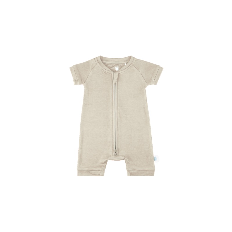 Baby Short-Sleeve Bamboo Romper Rust 0 - 3 Months