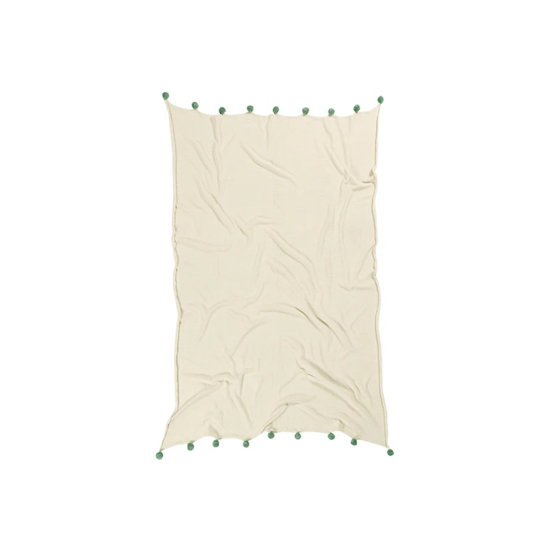 BLANKET BUBBLY NATURAL-GREEN 120 x 180 cm NATURAL-GREEN