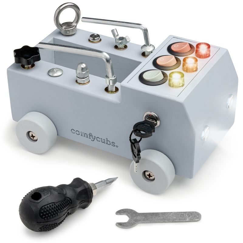 Busy Board Toy Truck Set for 3+ - Pacific Blue