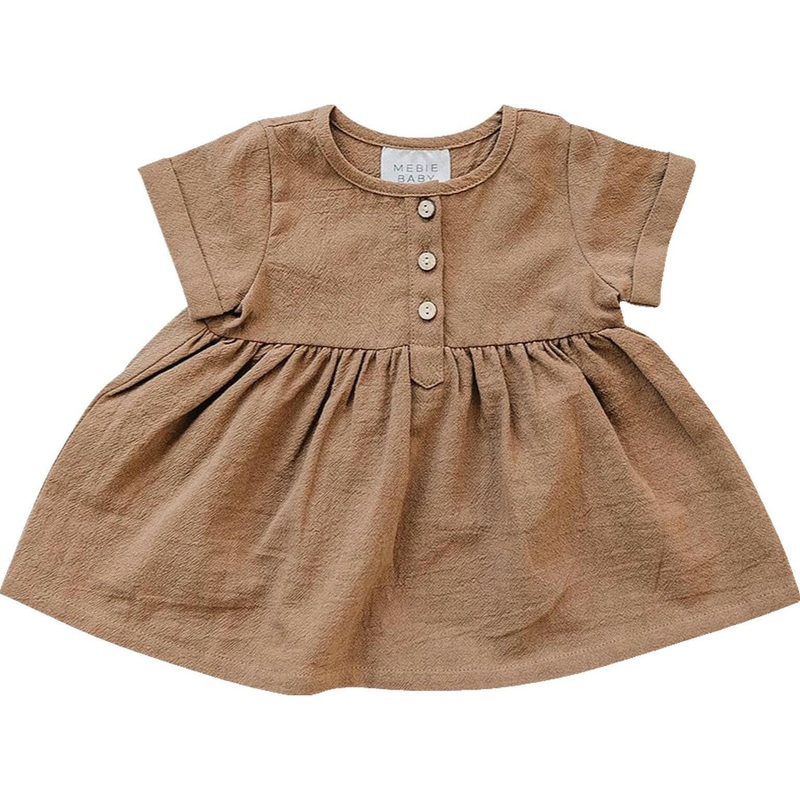 Camel Linen Cotton Dress 0-3