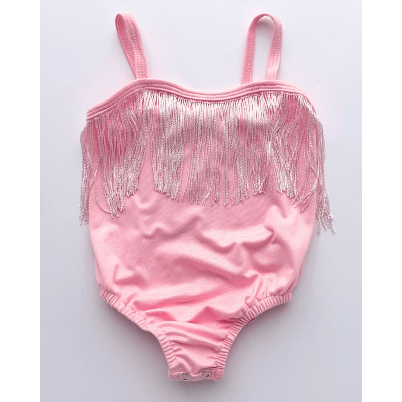 Maxine Fringe Tank Leotard - Pink 0-3months