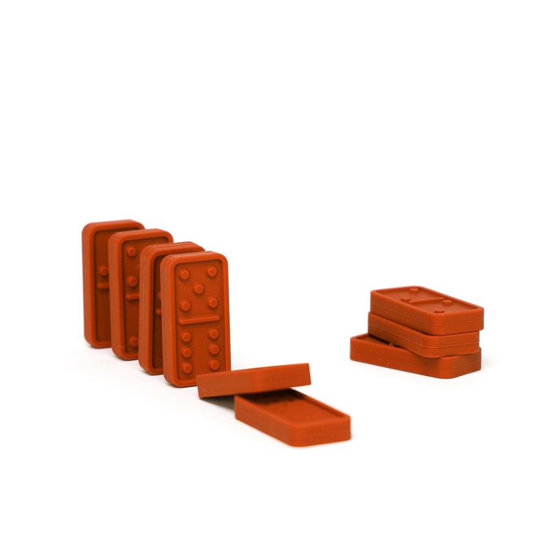 Silicone Waterproof Domino Set Terracotta