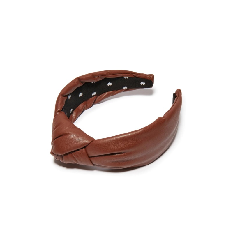 Walnut Faux Leather Knotted Headband