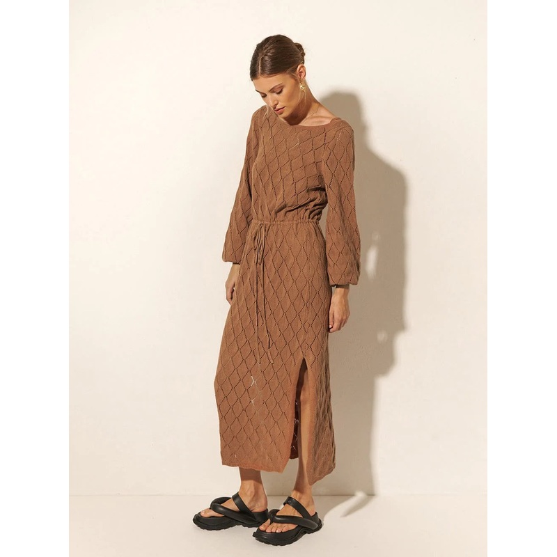 Claudia Knit Dress - Cinnamon Small