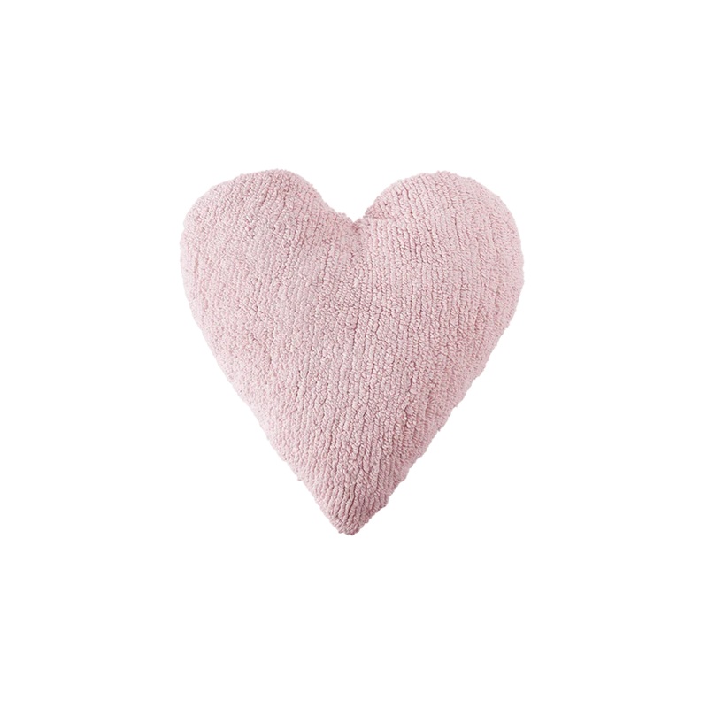 CUSHION HEART PINK 50 x 47 cm Light pink