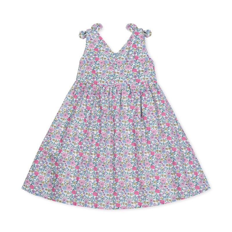 Hope and Henry - Bow Shoulder Swing Dress Flower Show Floral 2T