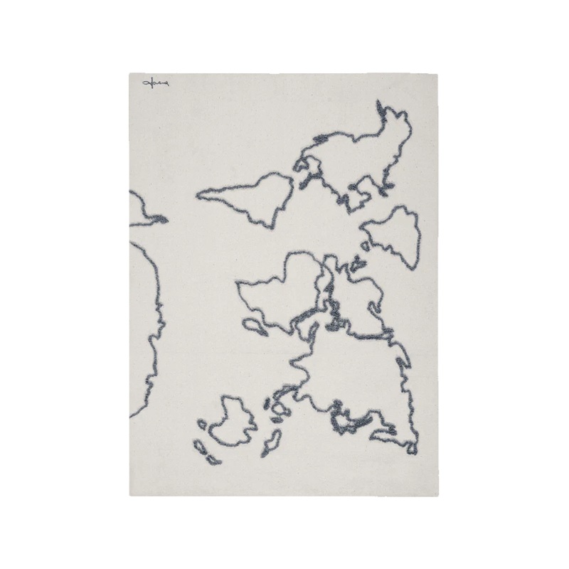 WALL HANGING CANVAS MAP 120 x 160 cm Natural