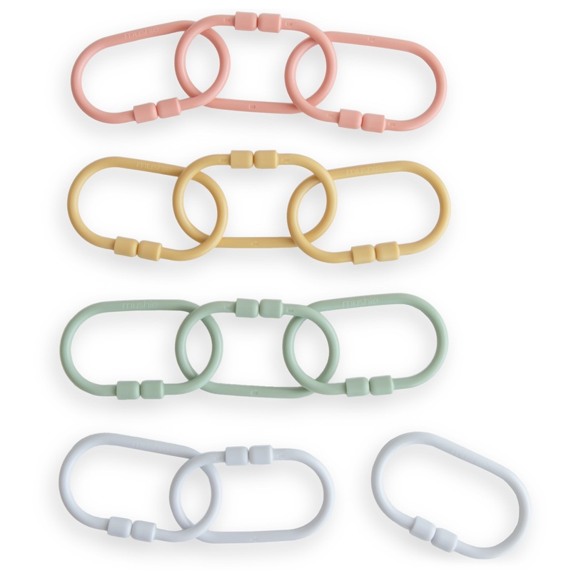 Chain Link Rings Shifting Sand/Blush/Cambridge Blue