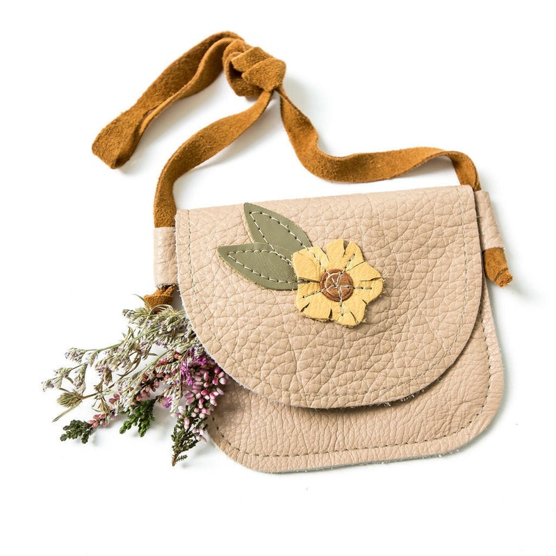 Daffodil Daisy Flower Leather PURSE Toddler & Kids