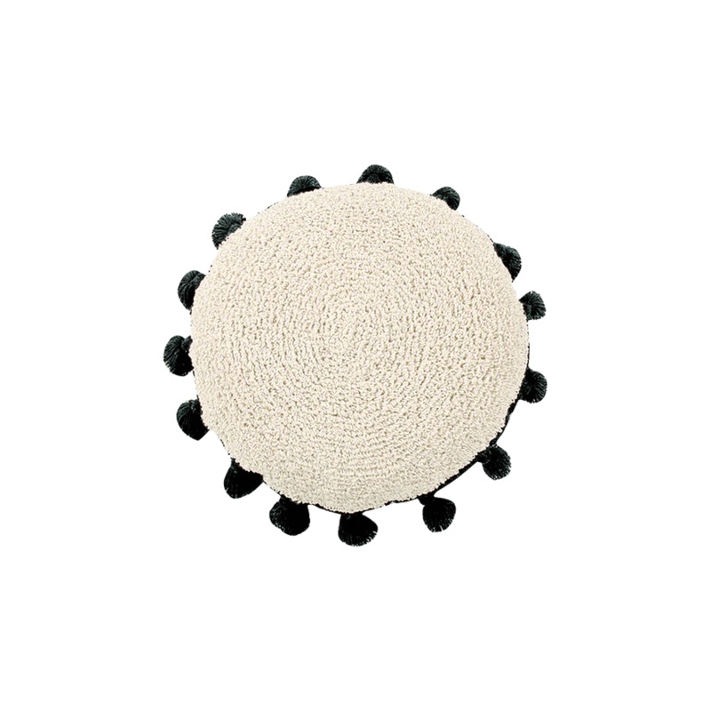 FLOOR CUSHION CIRCLE BLACK 48 cm Black