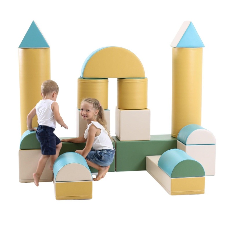 Soft Play Set - Fortress pastel turqoise