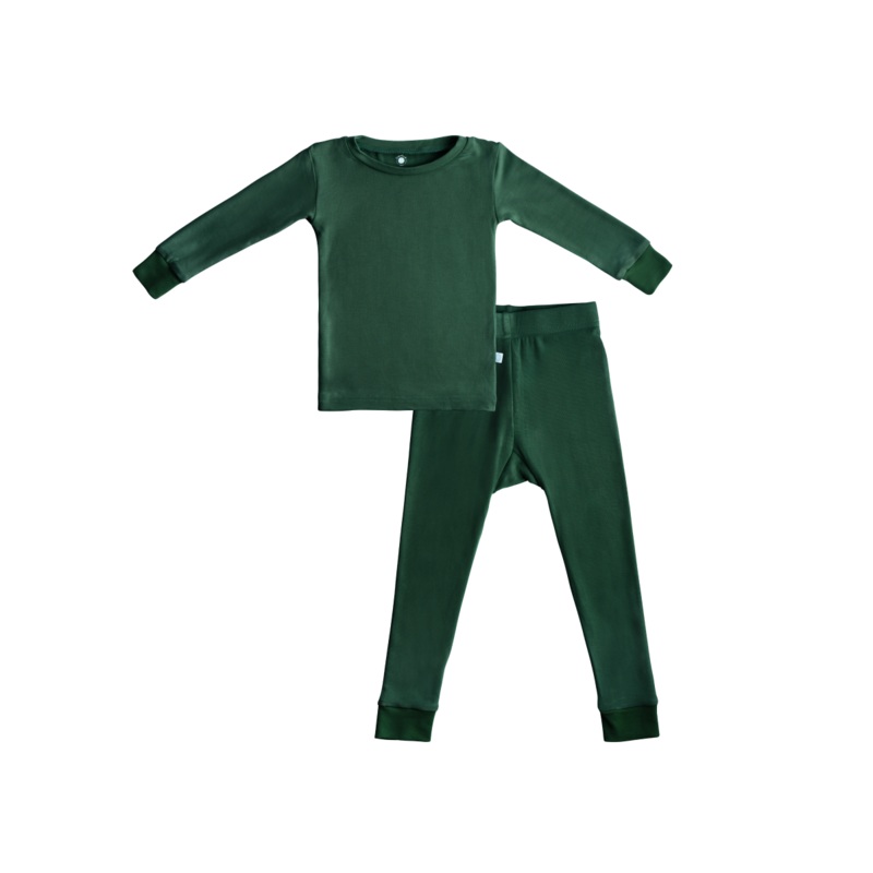 Toddler/Kids Bamboo Pajamas - Forest Green 2T