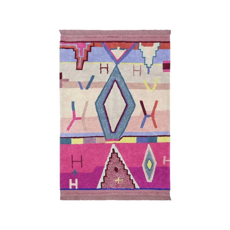 WASHABLE RUG 1001 NIGHTS 140 x 200 cm Natural-Fuchsia