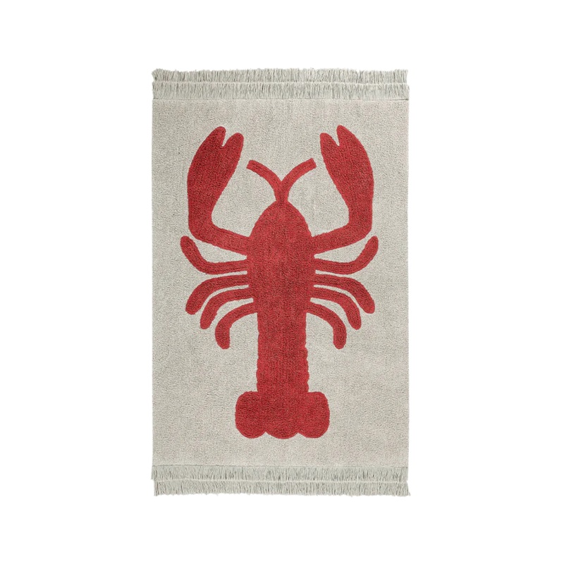 WASHABLE RUG LOBSTER 140 x 200 cm Red