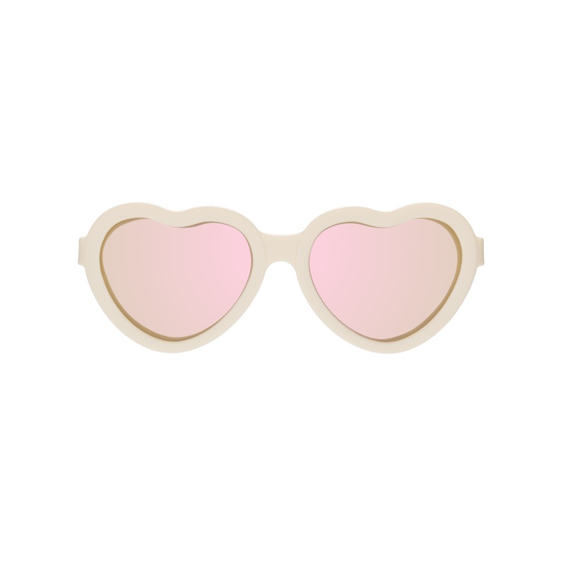 Babiators - Sweet Cream Polarized Heart Sunglasses with Mirrored Lens: Ages 3-5