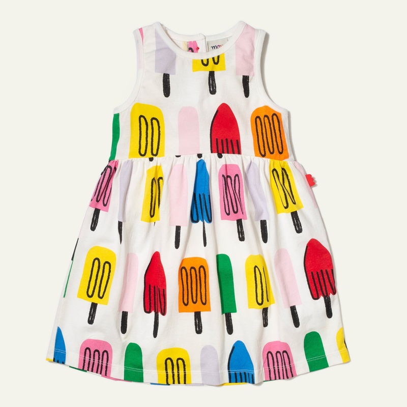 Recycled Cotton Ice Pop Kid Tank Dress 02Y Natural