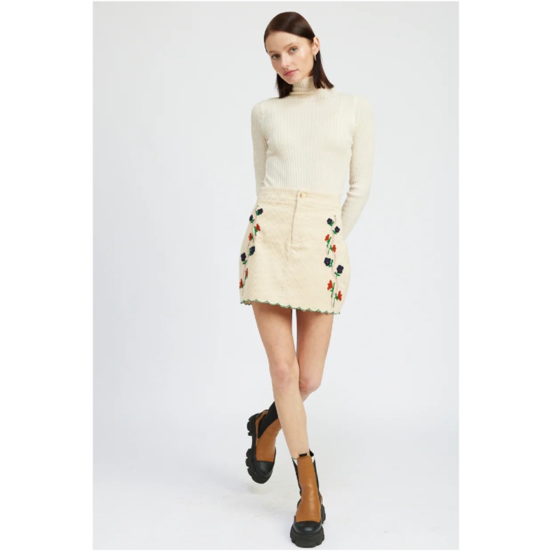 Sveta Corduroy Mini Skirt Small