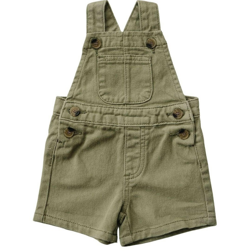 Army Green Twill Overall 0-3