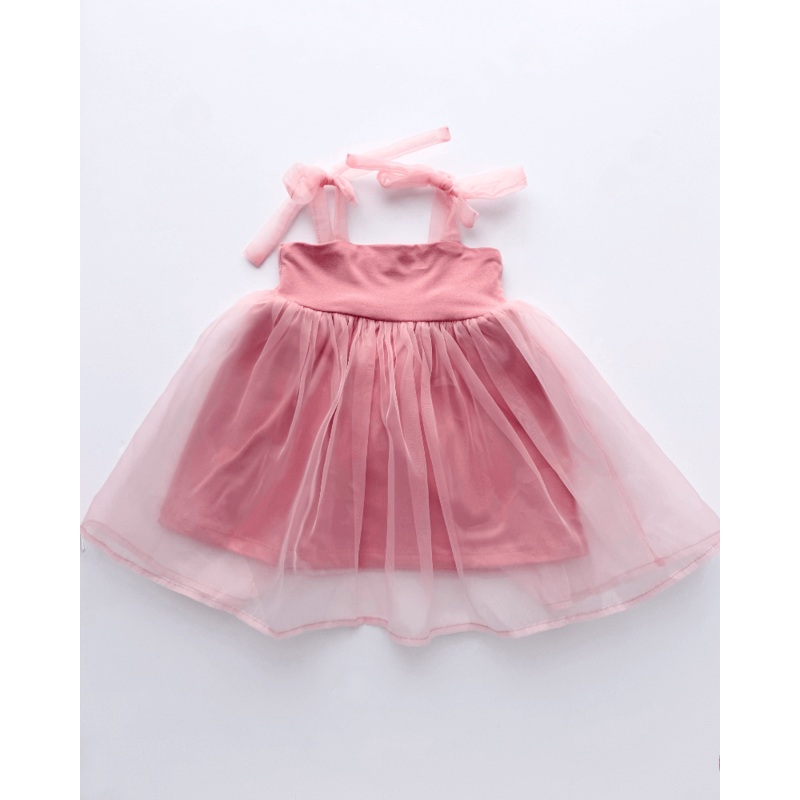 Corrin Tulle Dress - Mauvelous Pink 0-3months