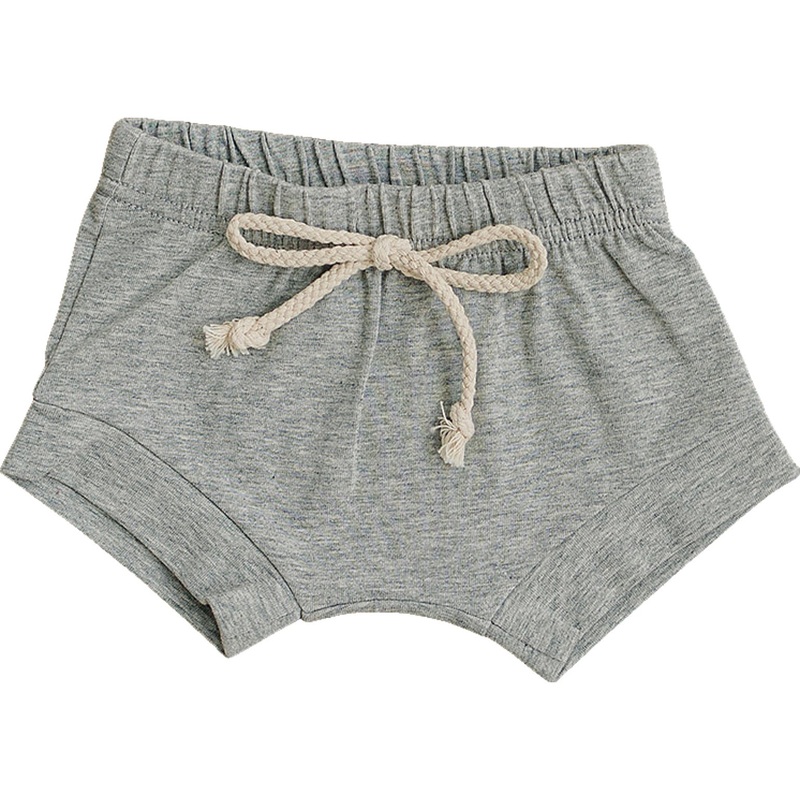 Heather Grey Cotton Shorts 0-3