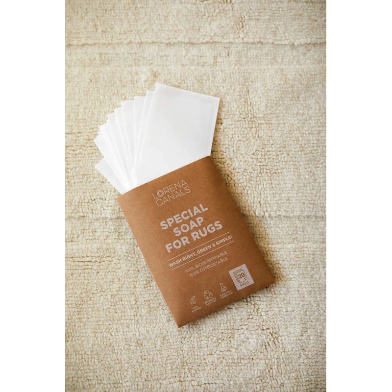 SOAP STRIPS FOR WASHABLE RUGS White