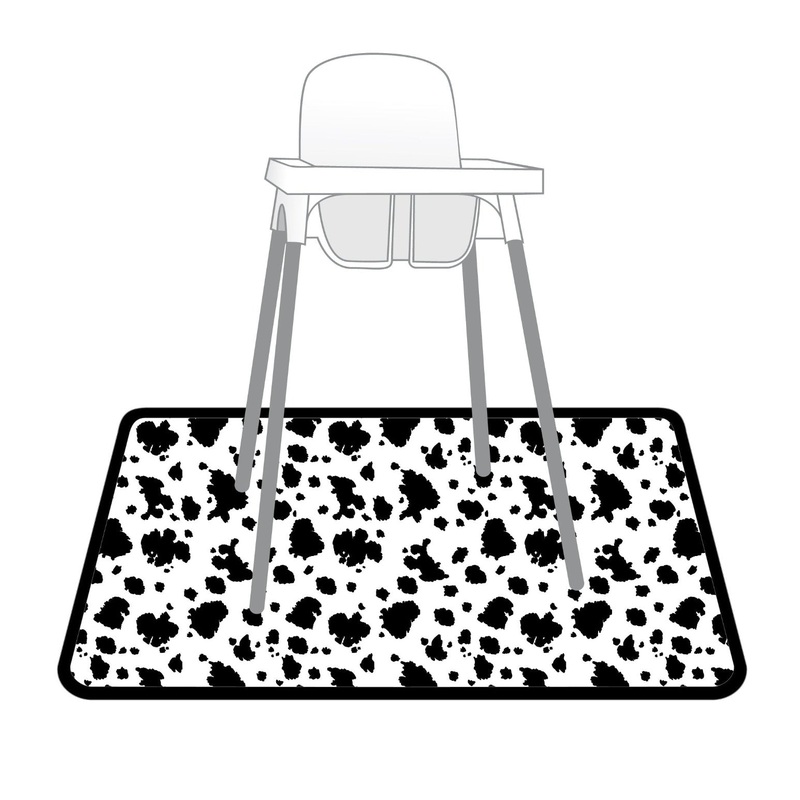 Cowhide Splash Mat - A Waterproof Catch-All for Highchair Spills and More!