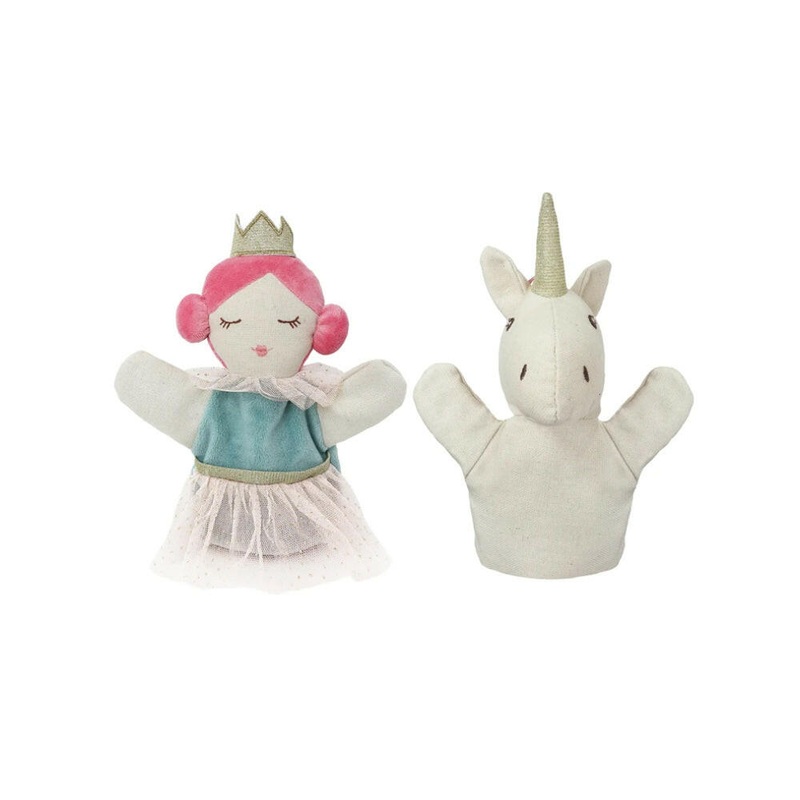 PRINCESS & UNICORN HAND PUPPET SET