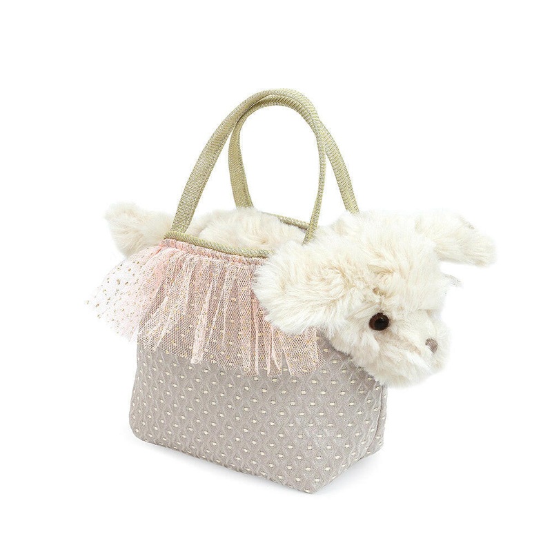 SUGAR MALTESE PUPPY PLUSH TOY AND PURSE SET