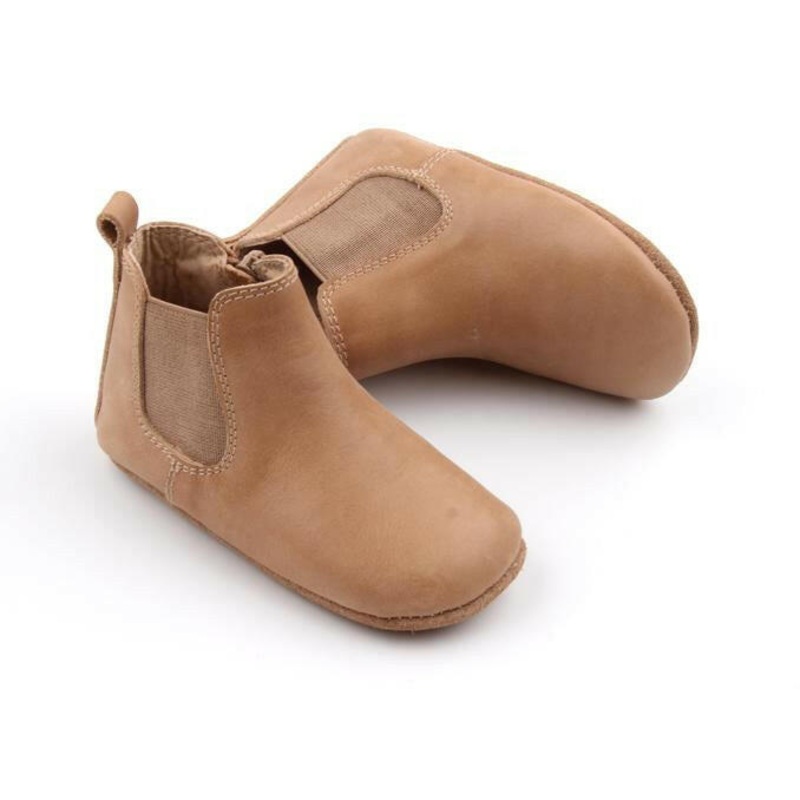 Waxed Leather Chelsea Boot | Color 'Sedona Brown' | Soft Sole 2 (3 - 6 months)