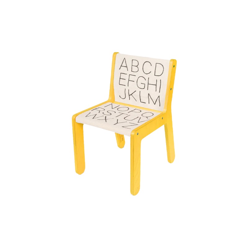 KID'S CHAIR SILLITA ABC - YELLOW W.31.6 cm - L.39.7 cm - H.52.5 cm - Seat height.29 cm Yellow