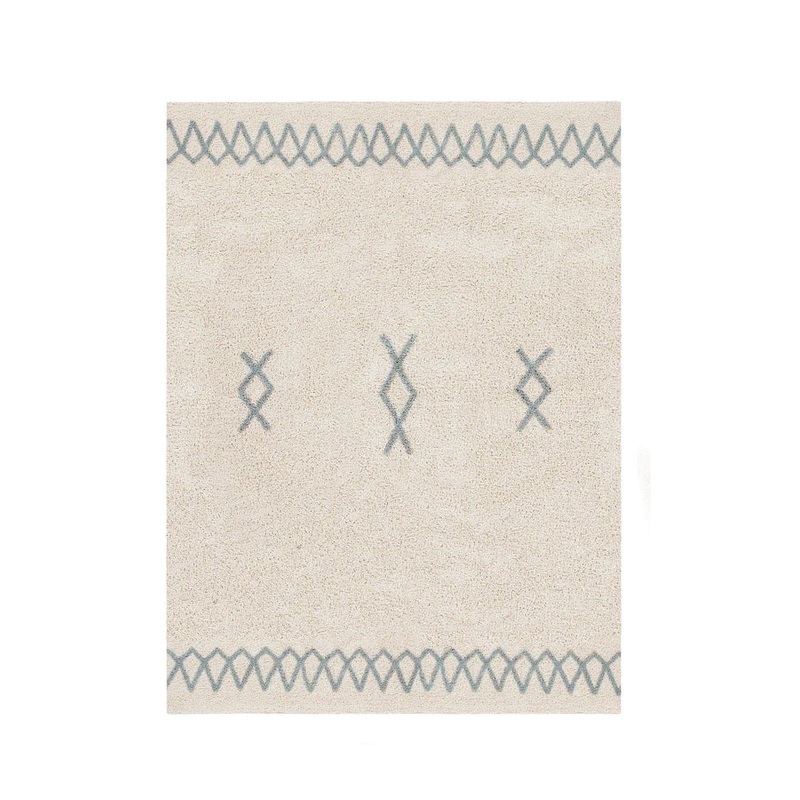 WASHABLE RUG ATLAS NATURAL/VINTAGE BLUE 170 x 240 cm VINTAGE BLUE