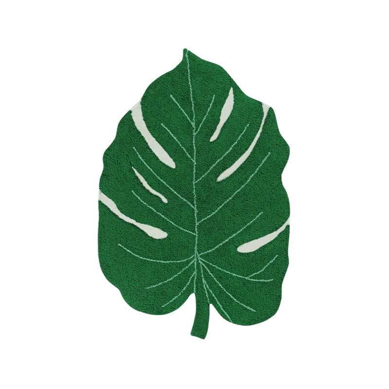 WASHABLE RUG MONSTERA LEAF 120 x 160 cm Green