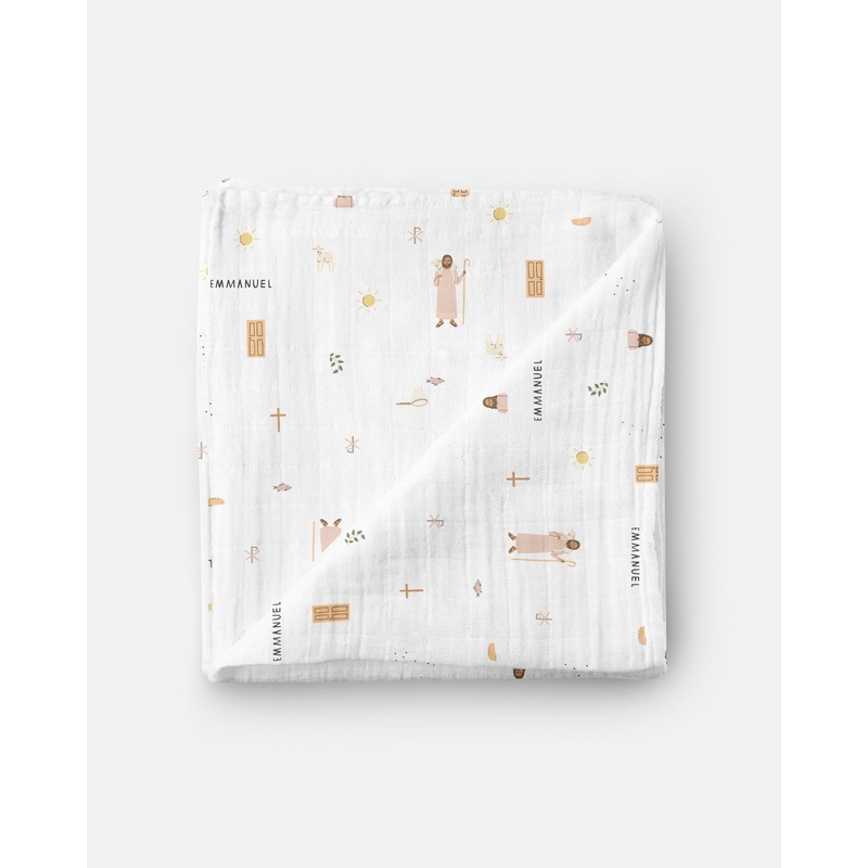 Jesus Muslin Swaddle Baby Blanket