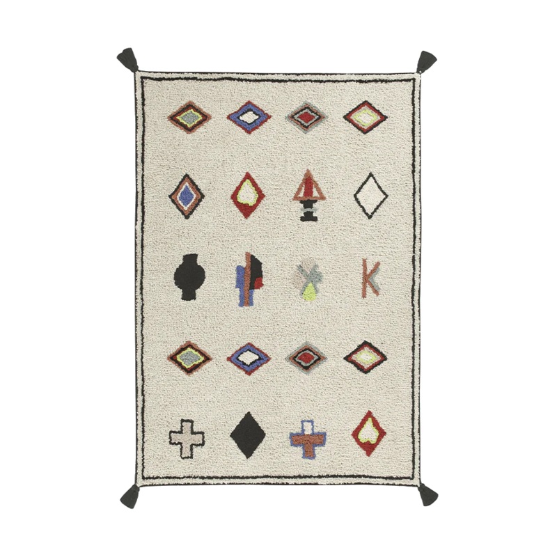 WASHABLE RUG NAADOR 140 x 200 cm Multi-Color