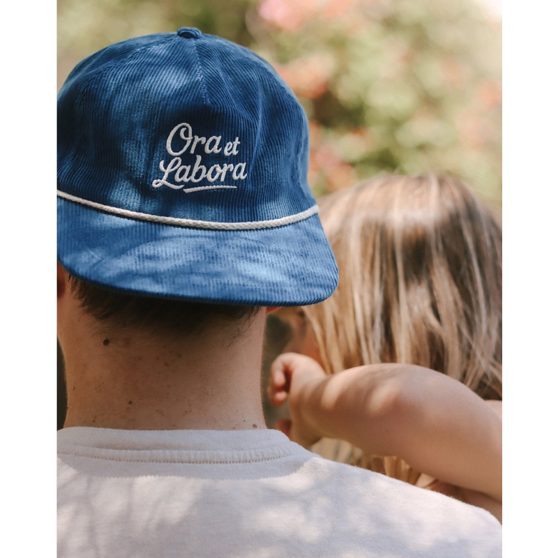 Blue Ora et Labora Corduroy Hat