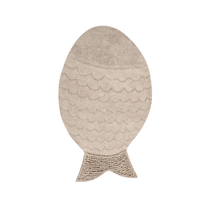WASHABLE RUG BIG FISH 110 x 180 cm Natural