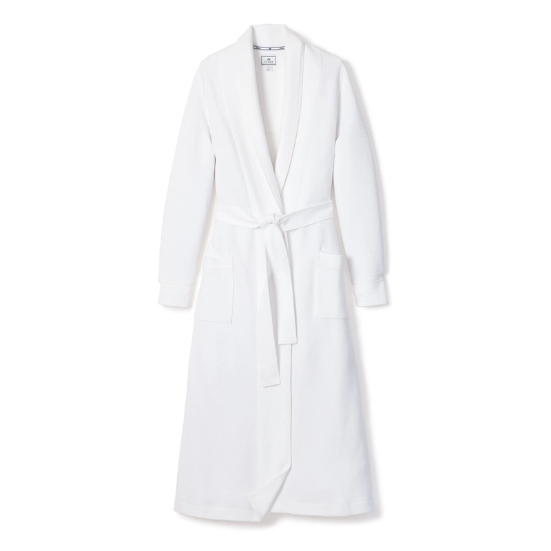 Women's Pima Ophelia Robe in White Jacquard S