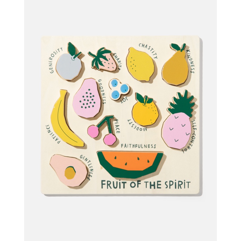 Catholic Fruit of the Spirit Wooden Puzzle