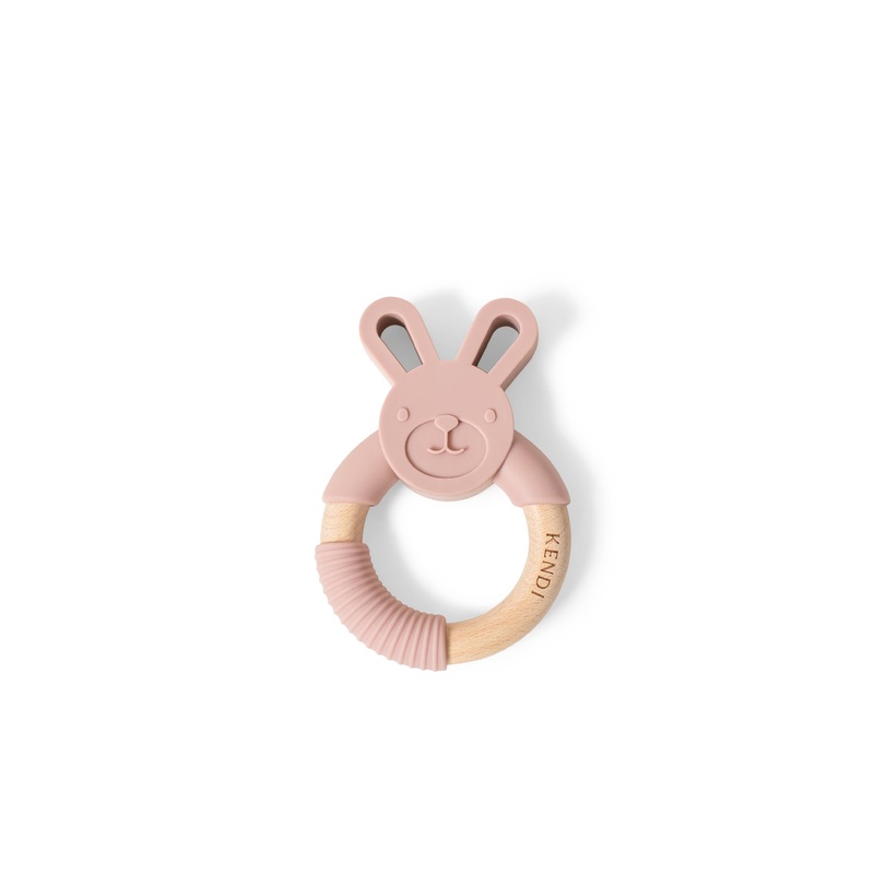 Colored Organics - KENDI Baby Bunny Teether - Pink