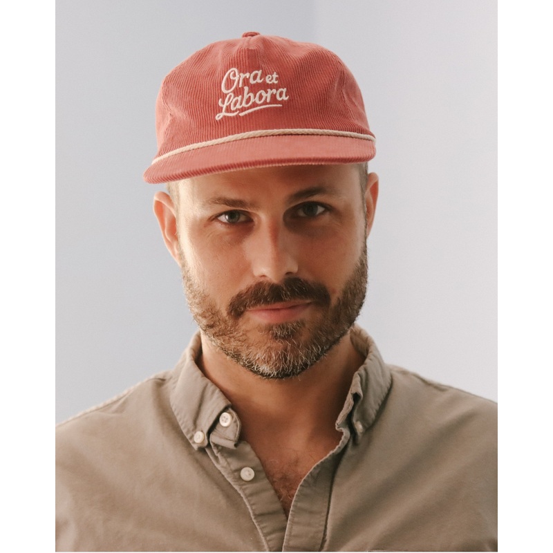 Dusty Rose Ora et Labora Corduroy Hat