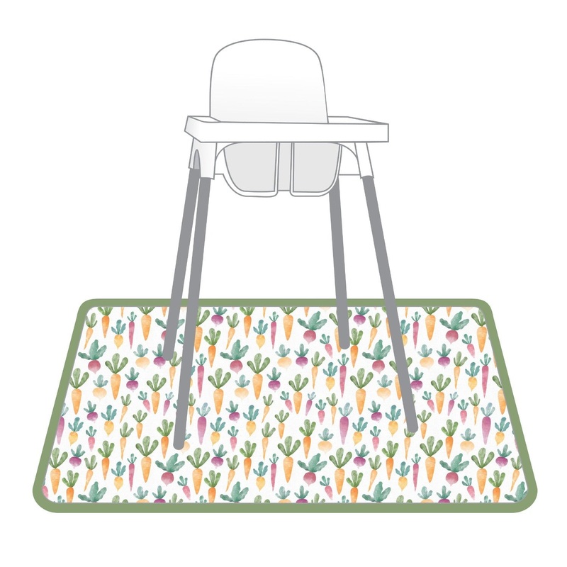Farm Produce Splash Mat - A Waterproof Catch-All for Highchair Spills and More!