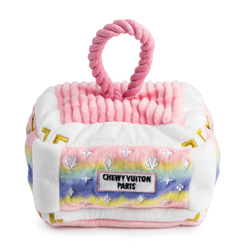 Haute Diggity Dog - Pink Ombre' Chewy Vuiton Trunk Dog Toy