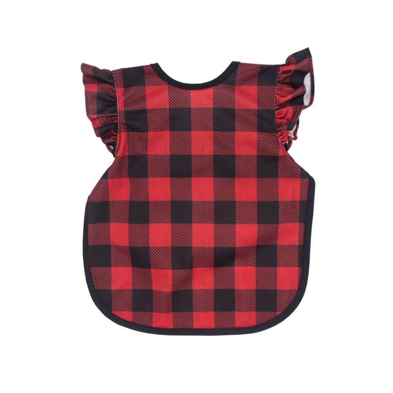 Red Buffalo Plaid Flutter Bapron Toddler (6m-3T)