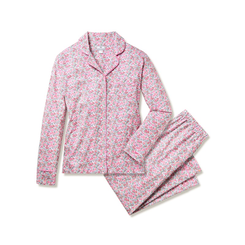 Women's Pima Pajama Set in Fleurs de Rose XS