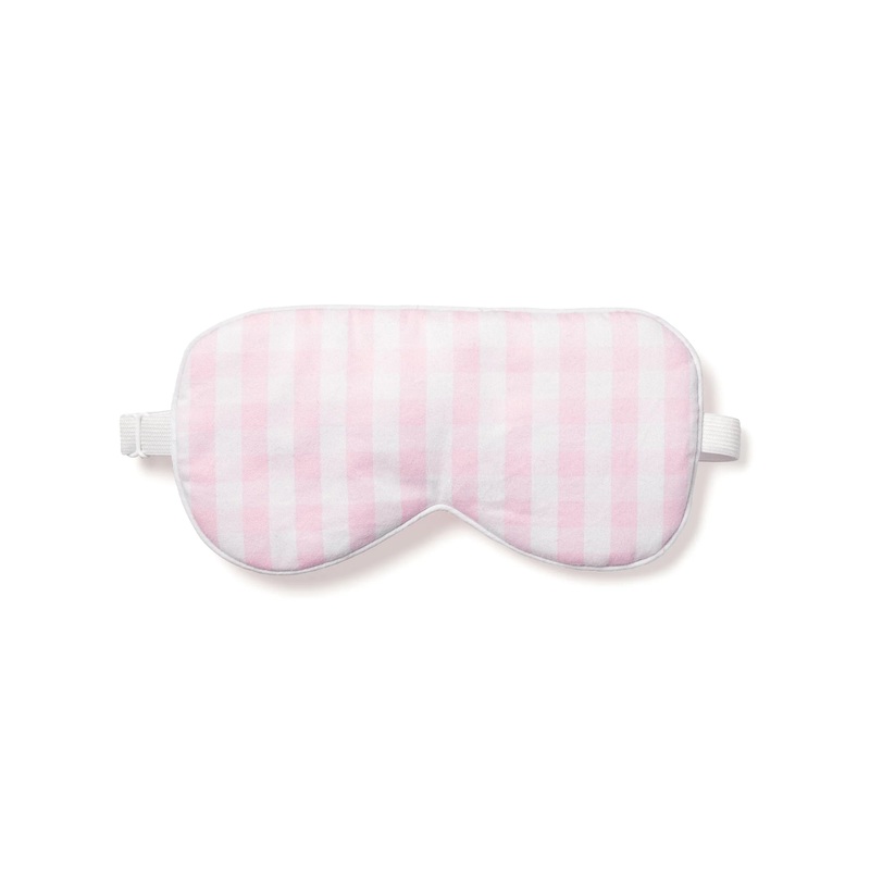 Adult's Twill Sleep Mask in Pink Gingham
