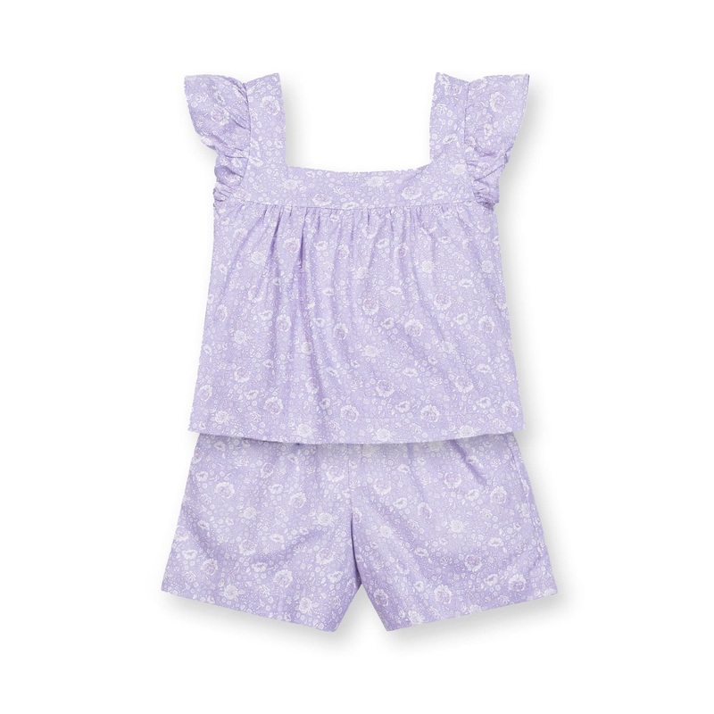 Hope and Henry - Faux Top Romper 2T Lavender Fields Floral